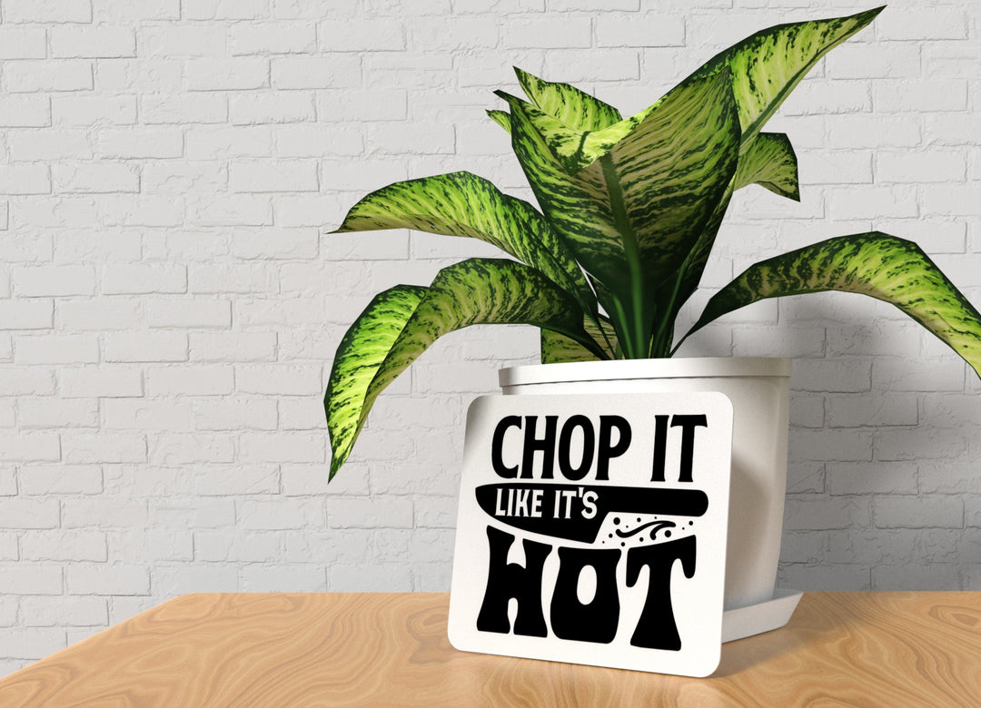 Bold 3D Printed Its Hot Chop Sign Wall Art – Durable PLA Sign For Restaurants