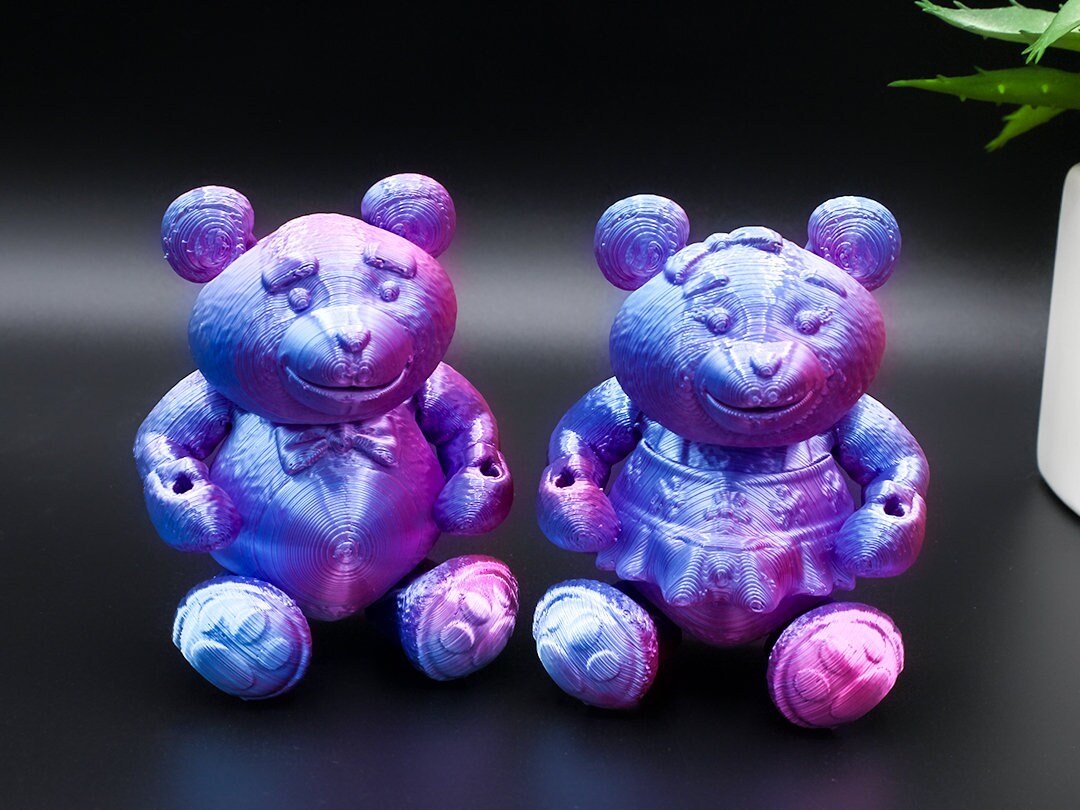 Friendly Fidget Teddy Bear Set of Two, Boy and Girl