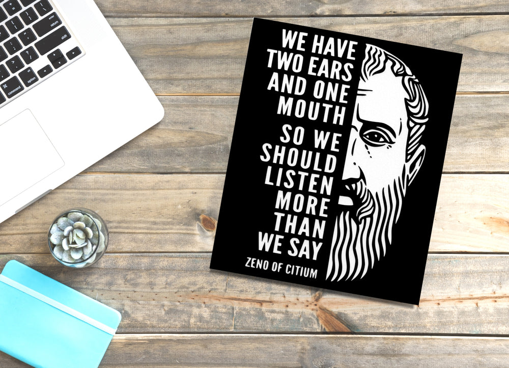 
  
  We Have Two Ears And One Mouth So We Should Listen |Funny sign For Home & Office
  
