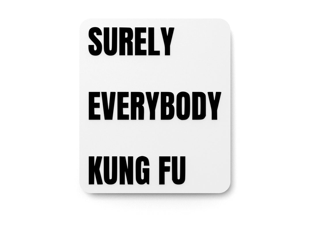 
  
  Surely Everybody Kung Fu | Funny sign For Home or Office
  
