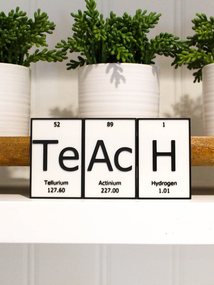 TeAcH | Periodic Table of Elements Wall, Desk or Shelf Sign