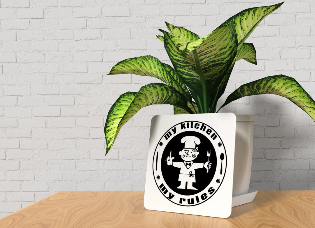 3D Printed My Kitchen My Rules Sign Wall Art Durable PLA Sign for Restaurants
