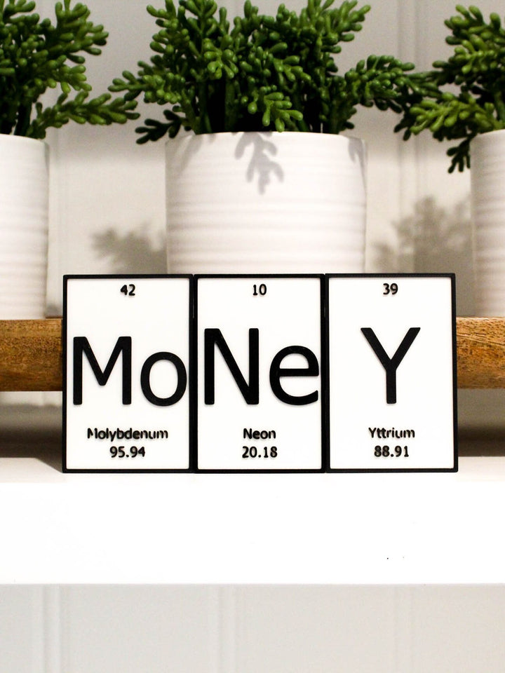MoNeY | Periodic Table of Elements Wall, Desk or Shelf Sign