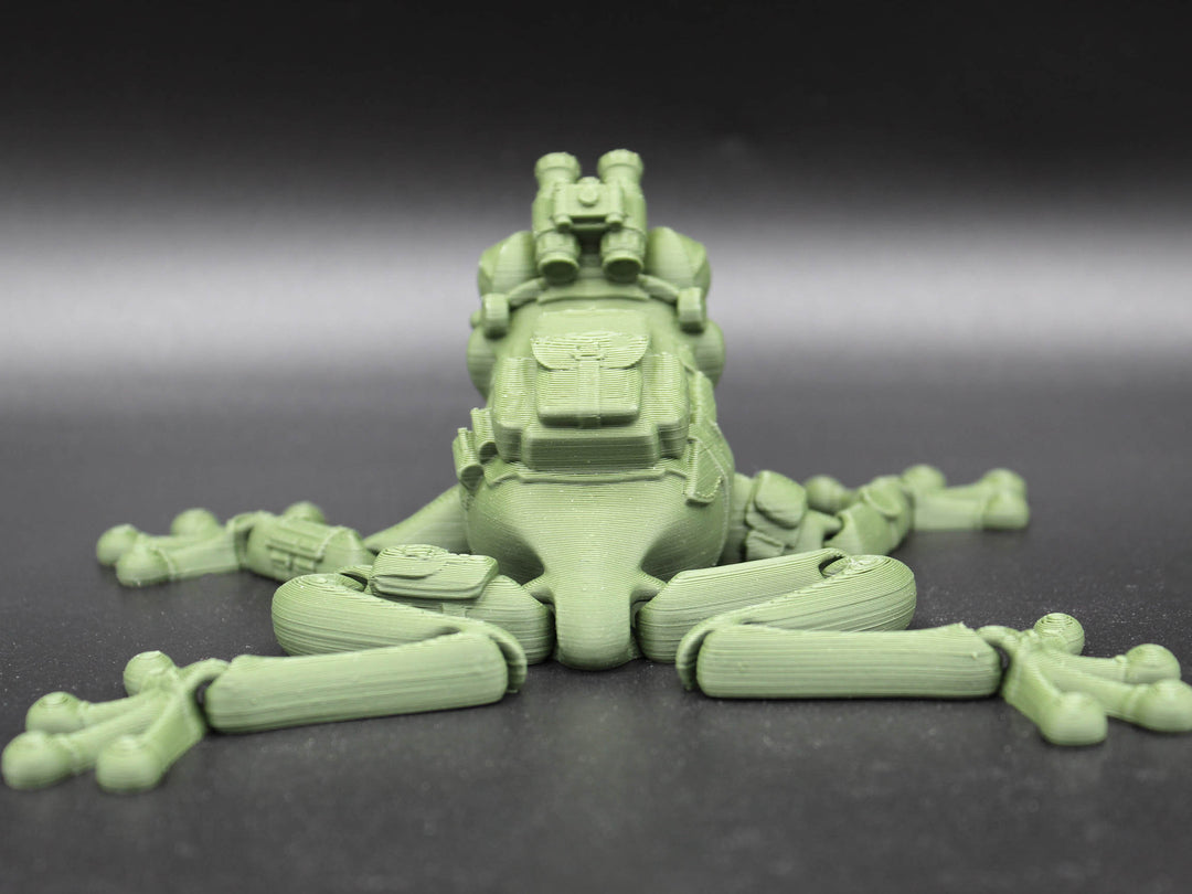 Army Frog Fidget | Combat-ready Fidget Frog: Your Stress-Busting Amphibious Ally