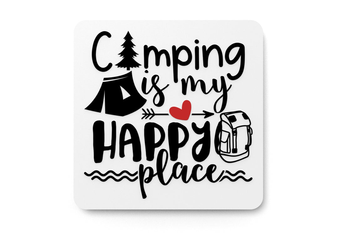 
  
  Camping Is My Happy Place | Funny sign For Home or Office
  

