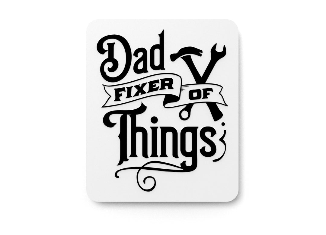
  
  Dad, Fixer of Things | Funny Sign for Garage or Workshop Decor
  
