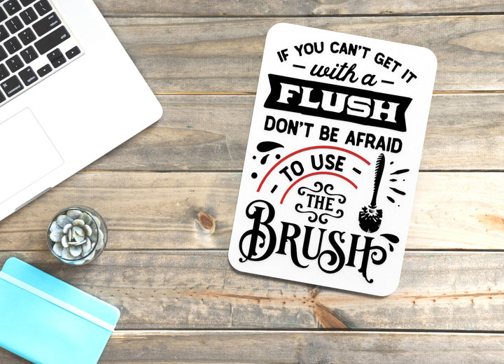 Get Ready to Flush Bathroom Sign – Funny Humor Wall Decor for Home and Office