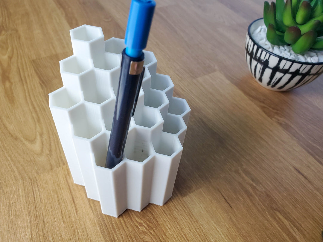 Honeycomb Modern Pencil Holder, Desk Organizer for Pens, Accessories, Tools, etc