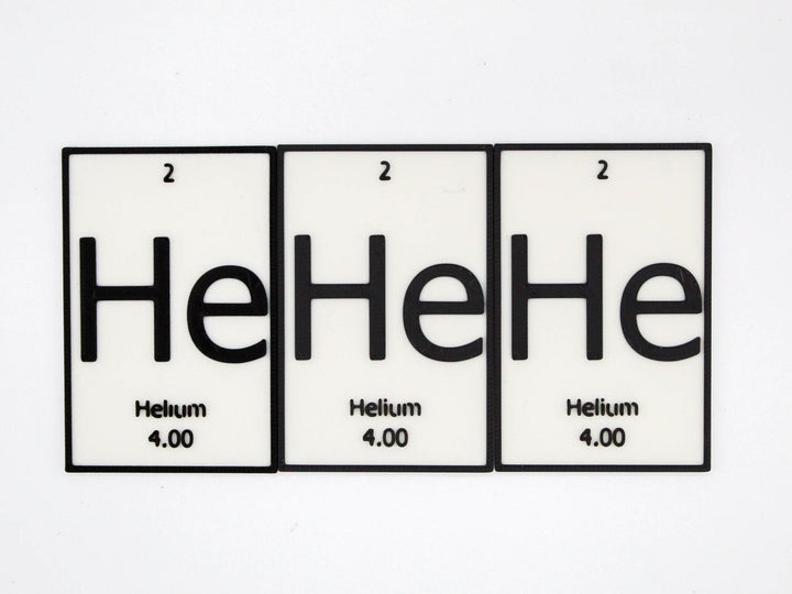 HeHeHe | Periodic Table of Elements Wall, Desk or Shelf Sign