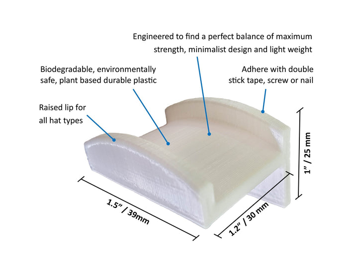 Hat Hangers | Hidden, Minimalist Rack to Organize Hats of all Types