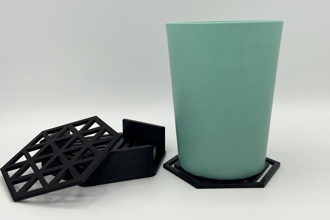 Modern Geometric Cup Coaster Set of 5 (Five)