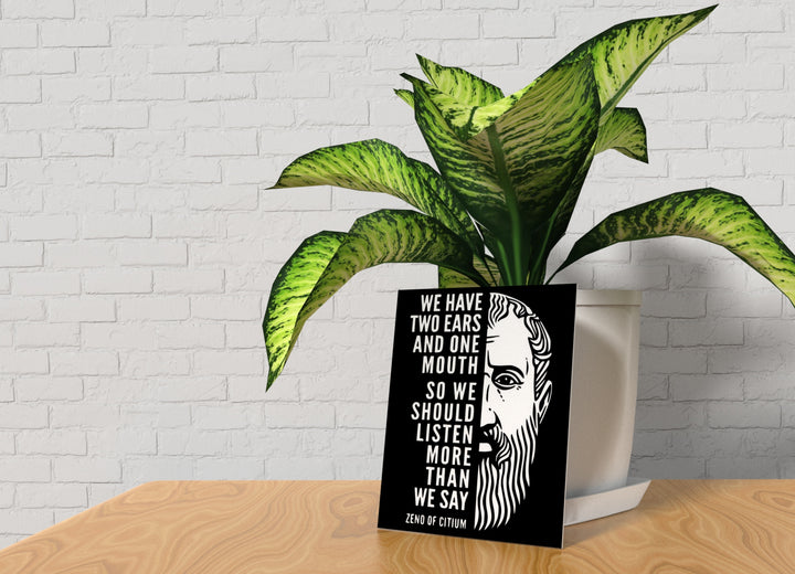 We Have Two Ears And One Mouth So We Should Listen |Funny sign For Home & Office