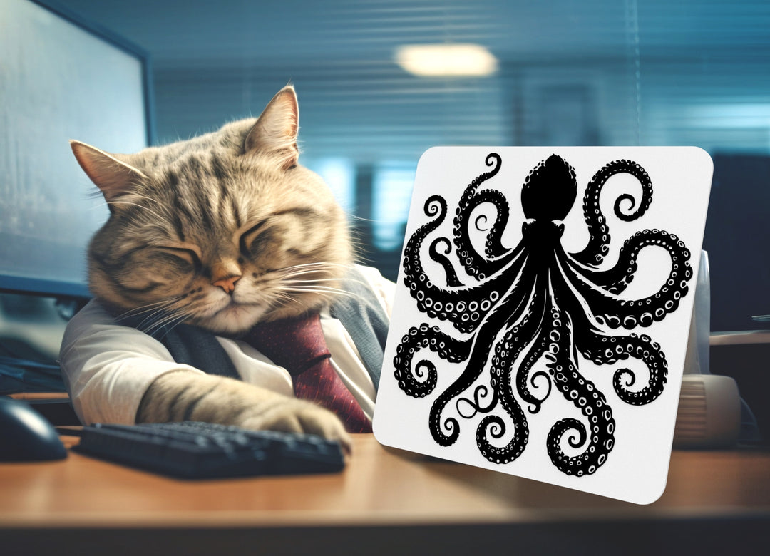 Black Octopus | Funny sign For Home or Office