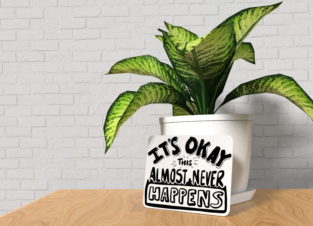 It's Ok This Almost Never Happens | Funny Sign for Home or Office