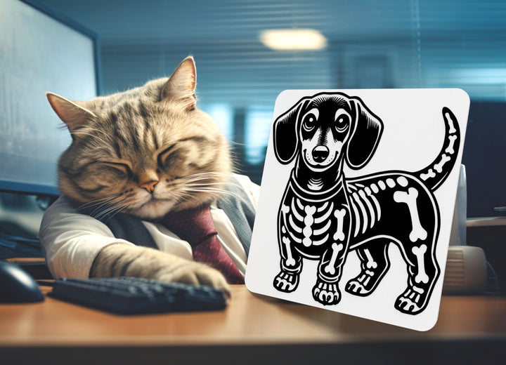 Dog Skeleton | Funny sign For Home or Office