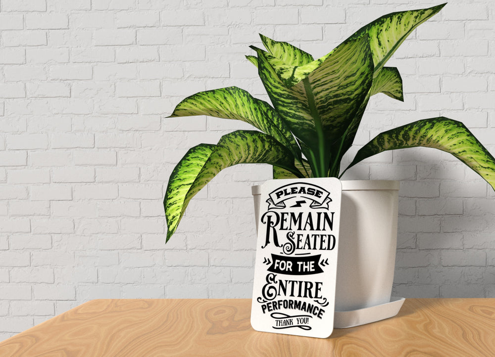 
  
  Please Remain Seated Bathroom Sign – Funny Humor Wall Decor for Home and Office
  
