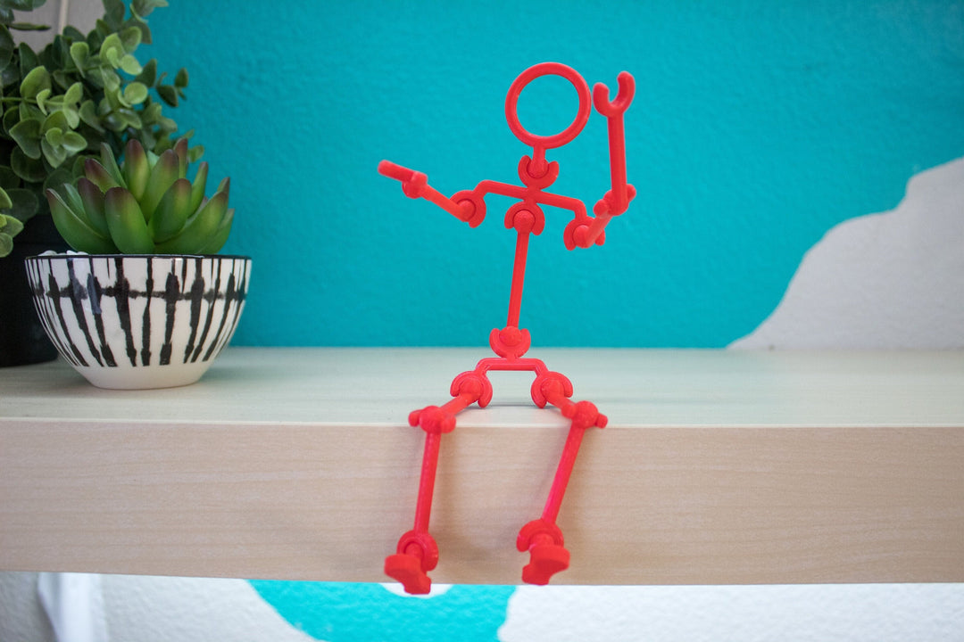 Fidget Adjustable Stick FIgures - 8" Tall | Flexible Articulating Companions