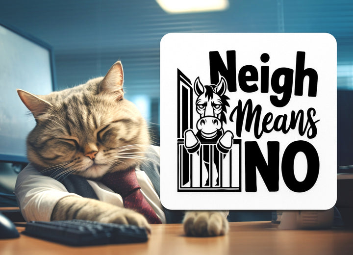 Neigh Means No | Funny sign For Home or Office