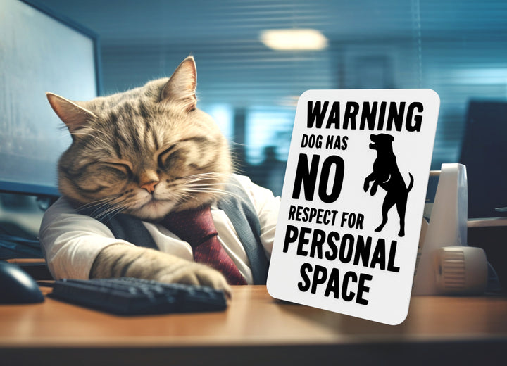 Warning Dog Has No Respect For Personal Space | Funny sign For Home or Office