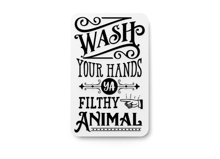 Wash Your Hands Bathroom Sign – Funny Humor Wall Decor for Home and Office