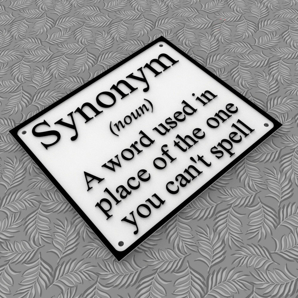 Funny Sign | Synonym A Word Used In the Place Of The One You Can't Spell