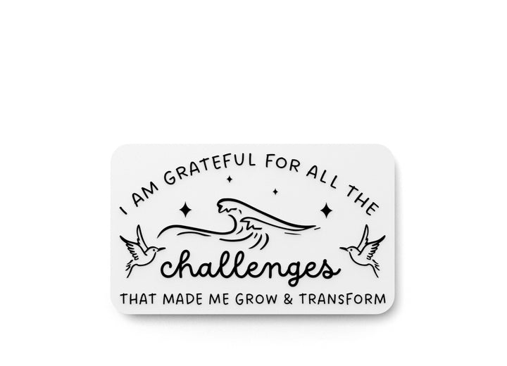 I Am Grateful For All The Challenges | Funny Sign for Home or Office