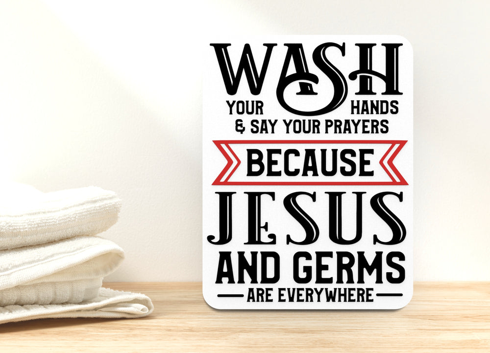 
  
  Say Your Prayers Bathroom Sign – Funny Humor Wall Decor for Home and Office
  
