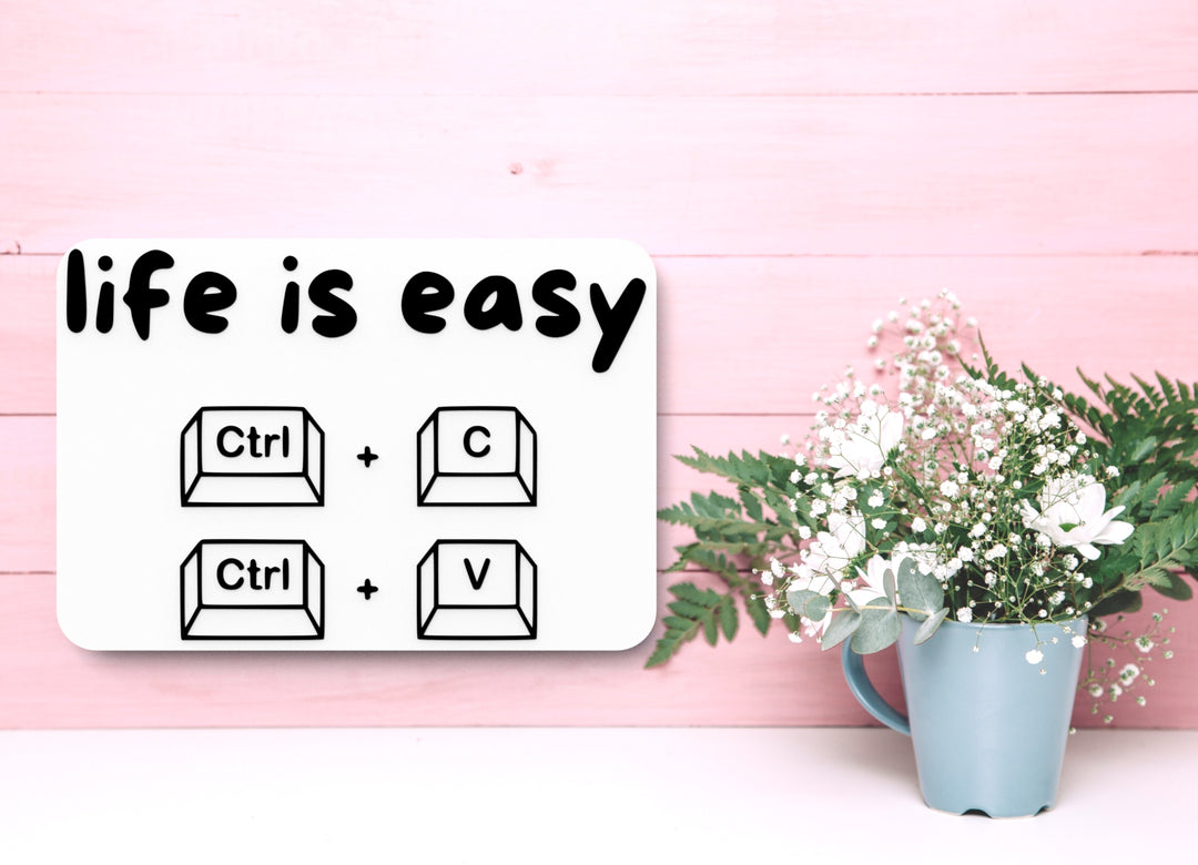Life Is Easy | Funny sign For Home or Office