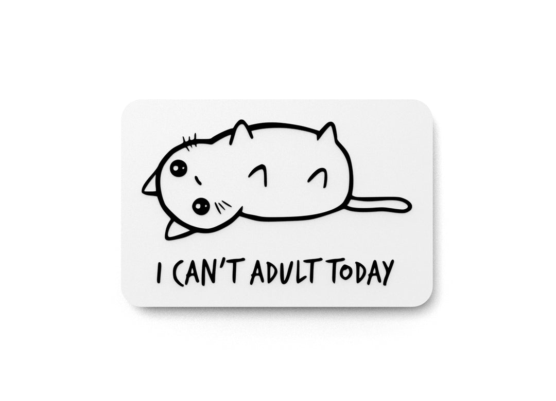 Battery Low – No Adulting | Funny Sign for Work or Chill Spaces