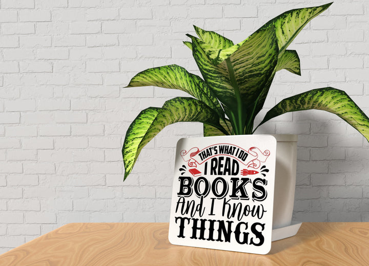 That's What I Do I Read Books And I Know Things | Funny sign For Home or Office