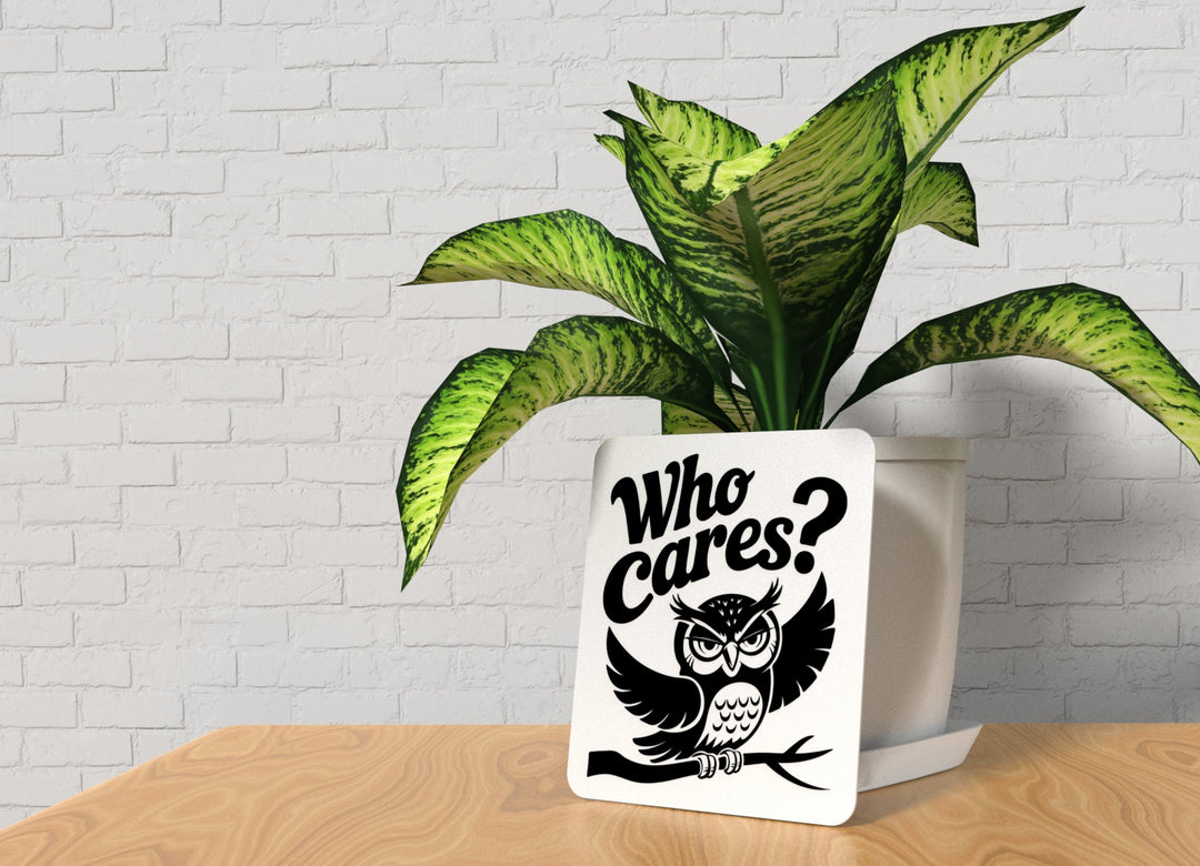 Who Cares | Funny sign For Home or Office