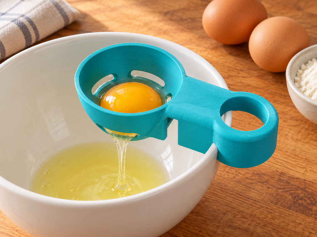 Clip-On Egg Separator for Mixing Bowls