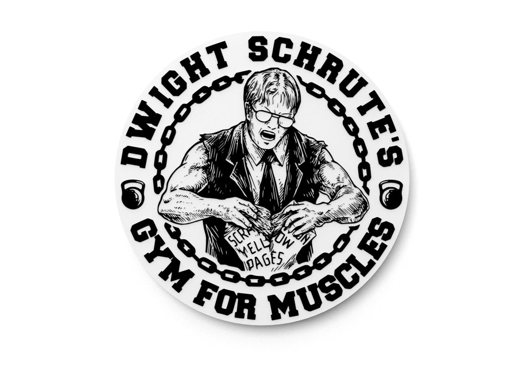 
  
  Dwight Schrutes Gym For Muscles | Funny sign For Home or Office
  
