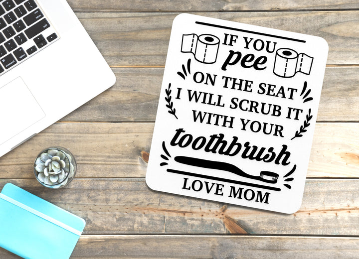 Scrub Your Toothbrush Bathroom Sign – Funny Humor Wall Decor for Home and Office