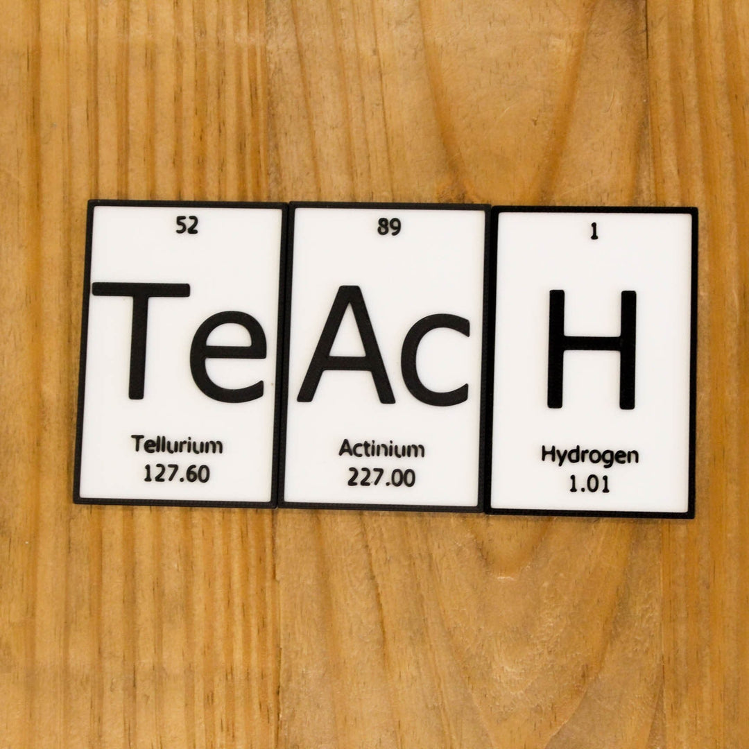 TeAcH | Periodic Table of Elements Wall, Desk or Shelf Sign