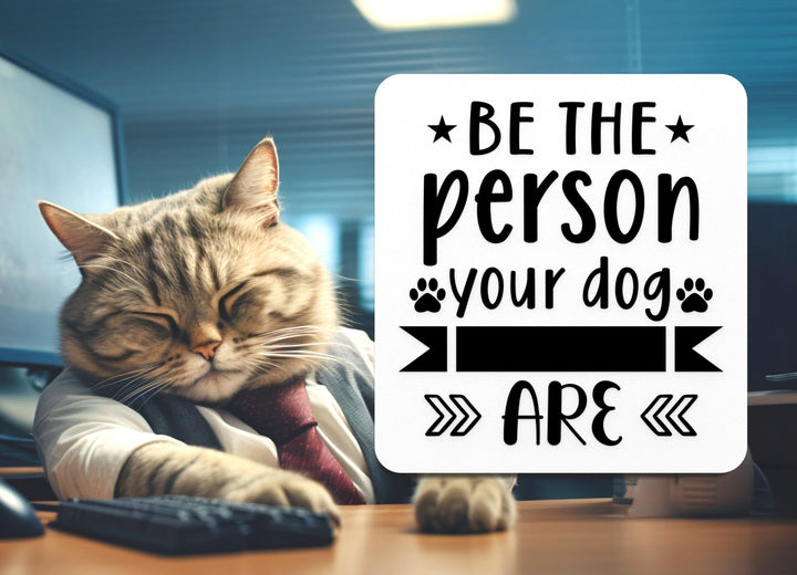 Be The Person Your Dog Are | Funny sign For Home or Office
