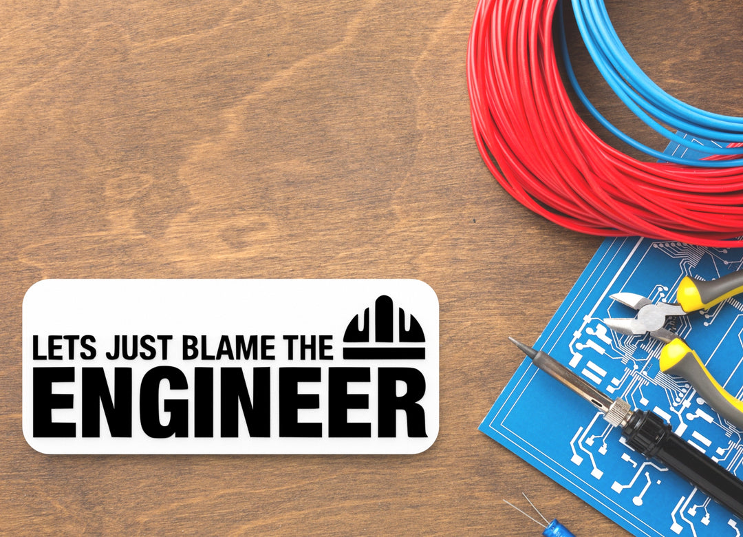 Lets Just Blame The Engineer | Funny sign For Home or Office