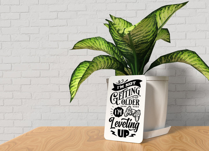Bold 3D Printed I'm Leveling Up Sign Wall Art – Durable PLA Sign for Gym, Office