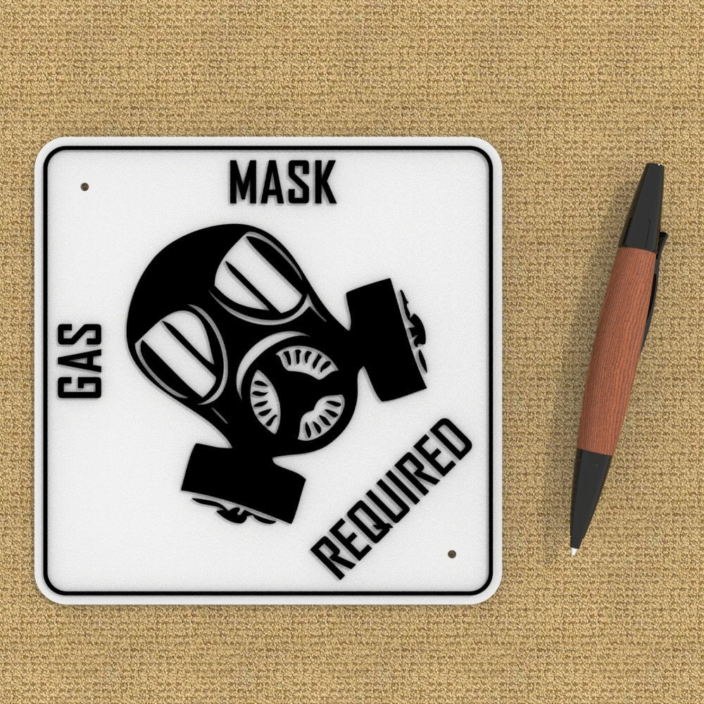 Sign | Gas Mask Required
