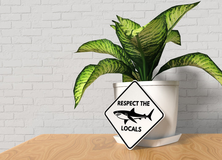 Respect The Locals | Funny sign For Home or Office