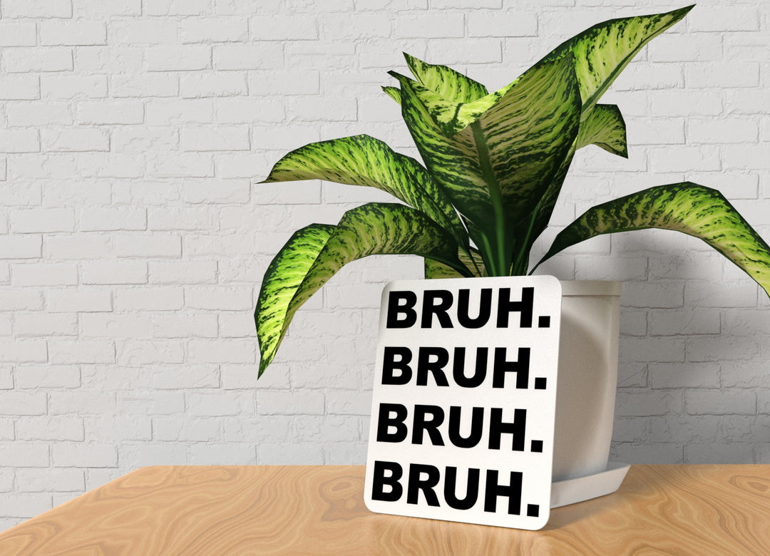 Bruh Bruh Bruh Bruh | Funny Sign for Home or Office