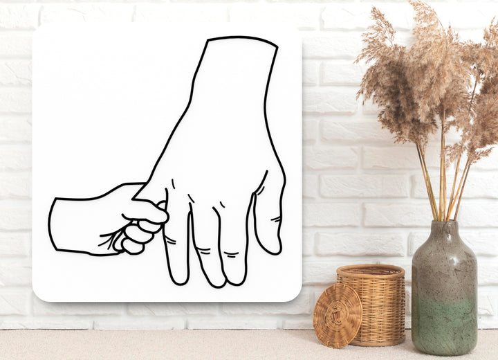Holding Finger | Funny Sign for New Parents or Baby Rooms