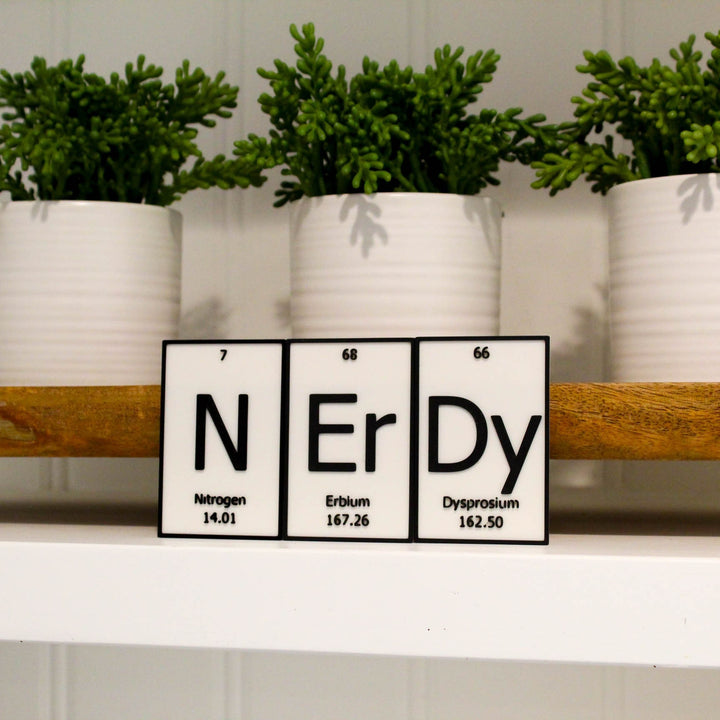 NErDy | Periodic Table of Elements Wall, Desk or Shelf Sign