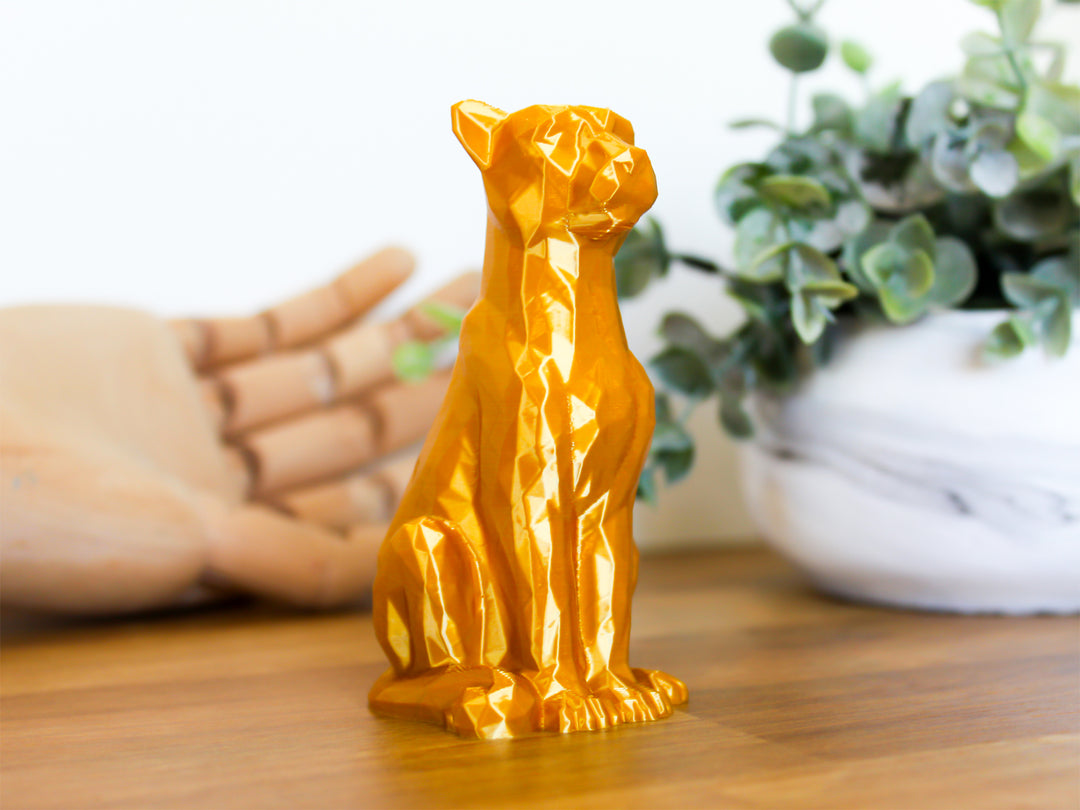 Panther Poly Figurine – Geometric Animal Decor