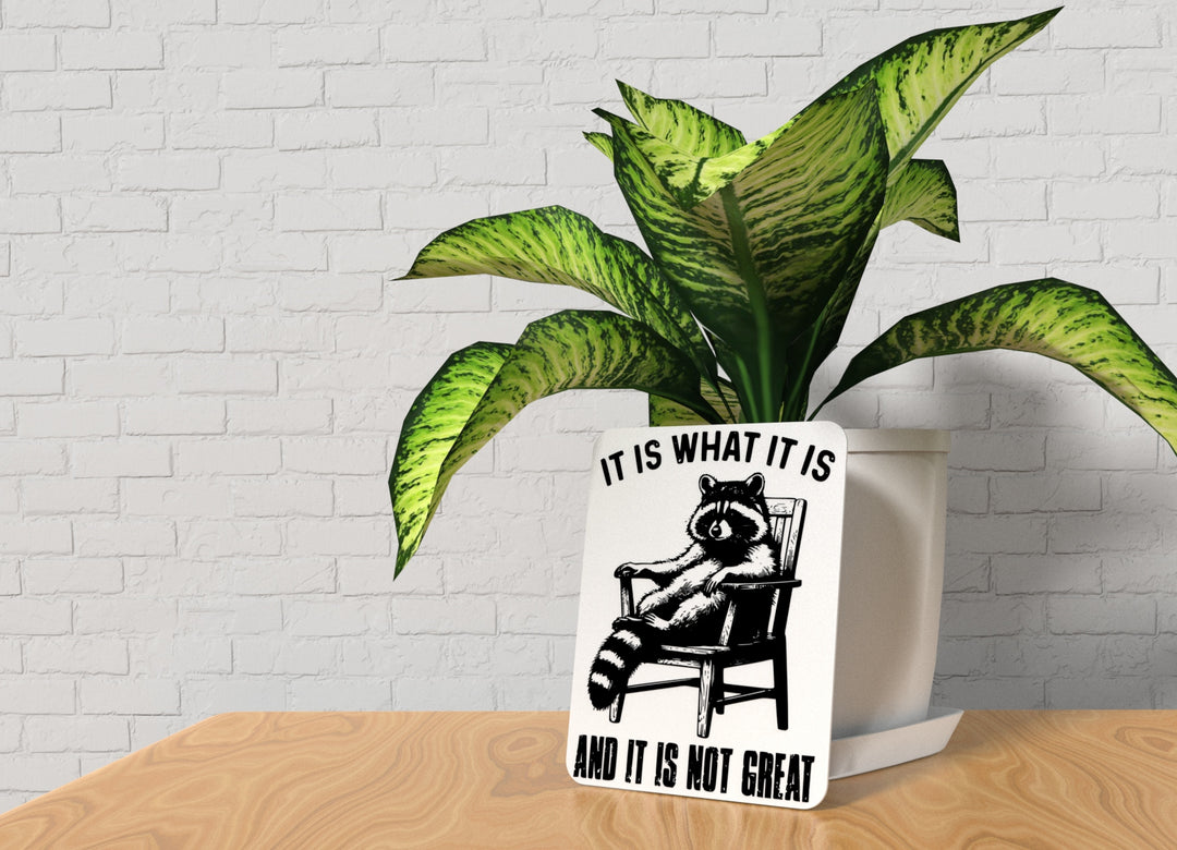 It Is What It Is And It Is Not Great | Funny Sign for Home or Office