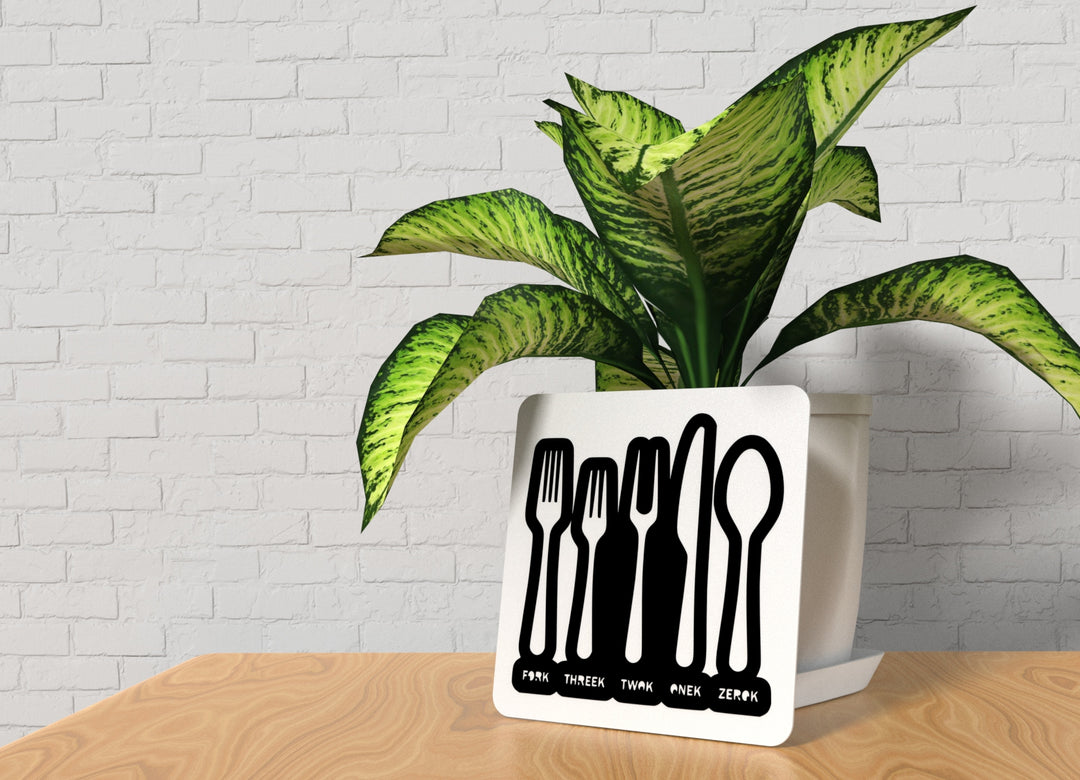 Bold 3D Printed Fork Sign Wall Art – Durable PLA Sign For Restaurants, or Home