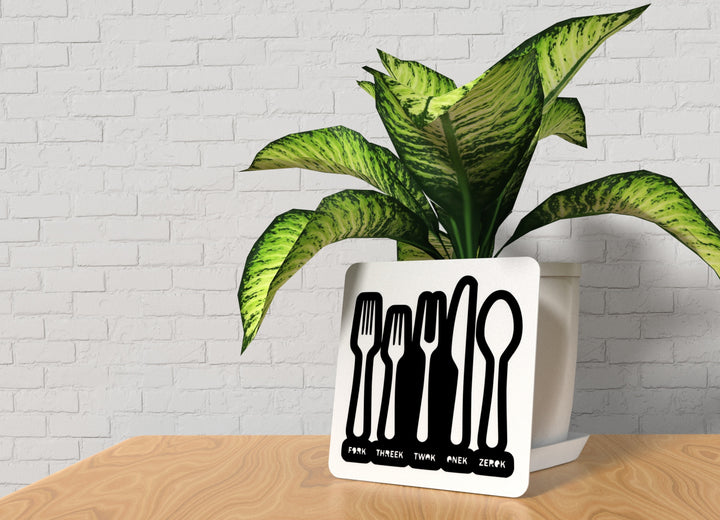 Bold 3D Printed Fork Sign Wall Art – Durable PLA Sign For Restaurants, or Home