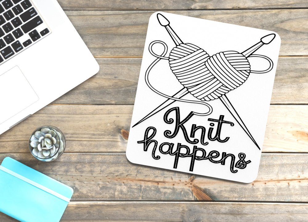 
  
  Knit & Happen | Funny sign For Home or Office
  
