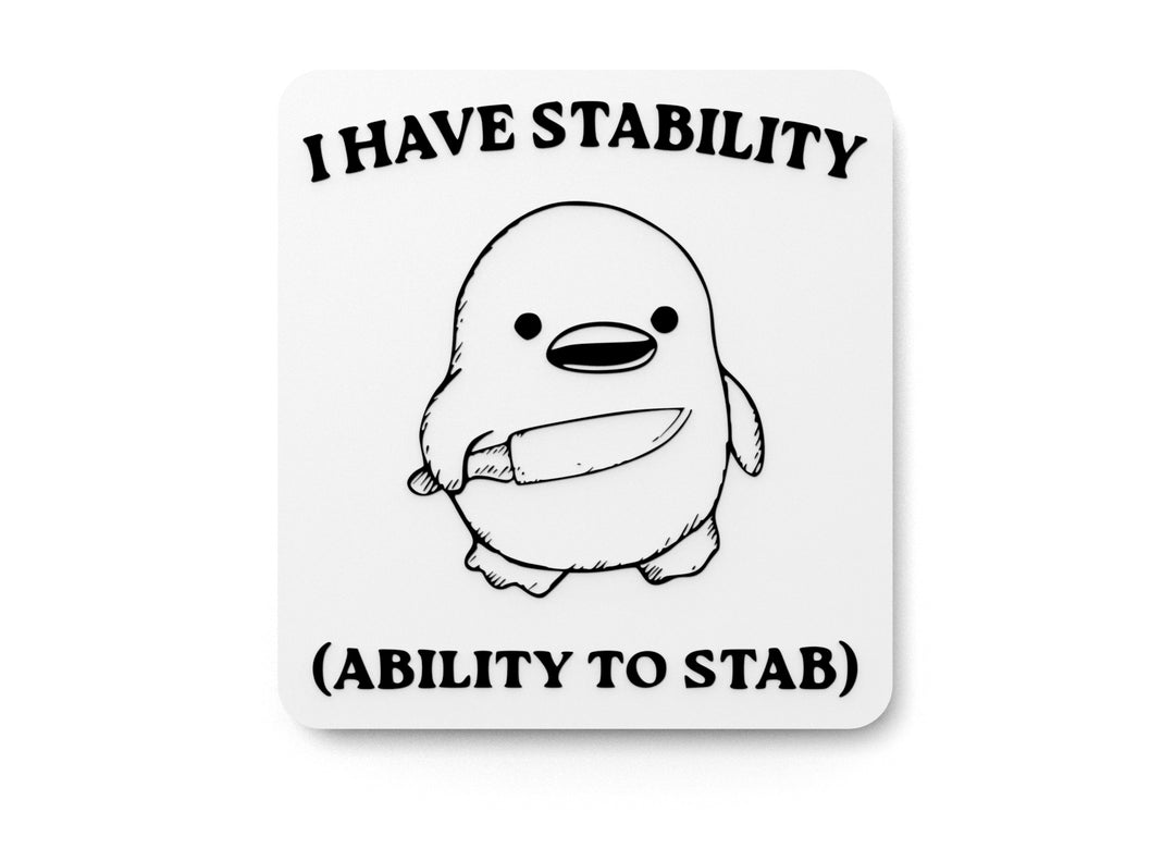 
  
  Ability to Stab | Funny Sign for Kitchen or Office
  
