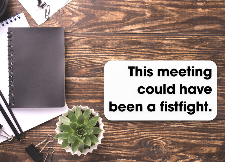 This Meeting Could Have Been A fistfight | Funny Sign for Home or Office
